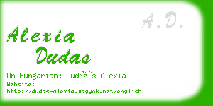 alexia dudas business card